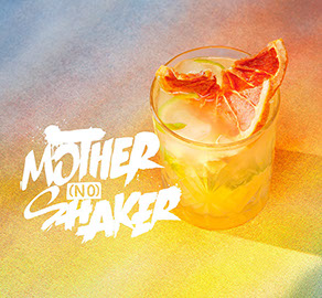 Photo du cocktail de Tigre Blanc, Mother (no) Shaker, avec titre en typo