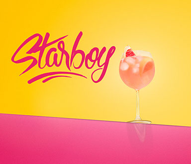 Photo du cocktail de Tigre Blanc, Starboy, avec titre typo